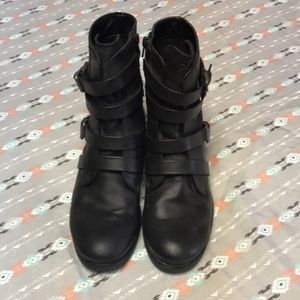 Roxy Buckle Ankle Boots